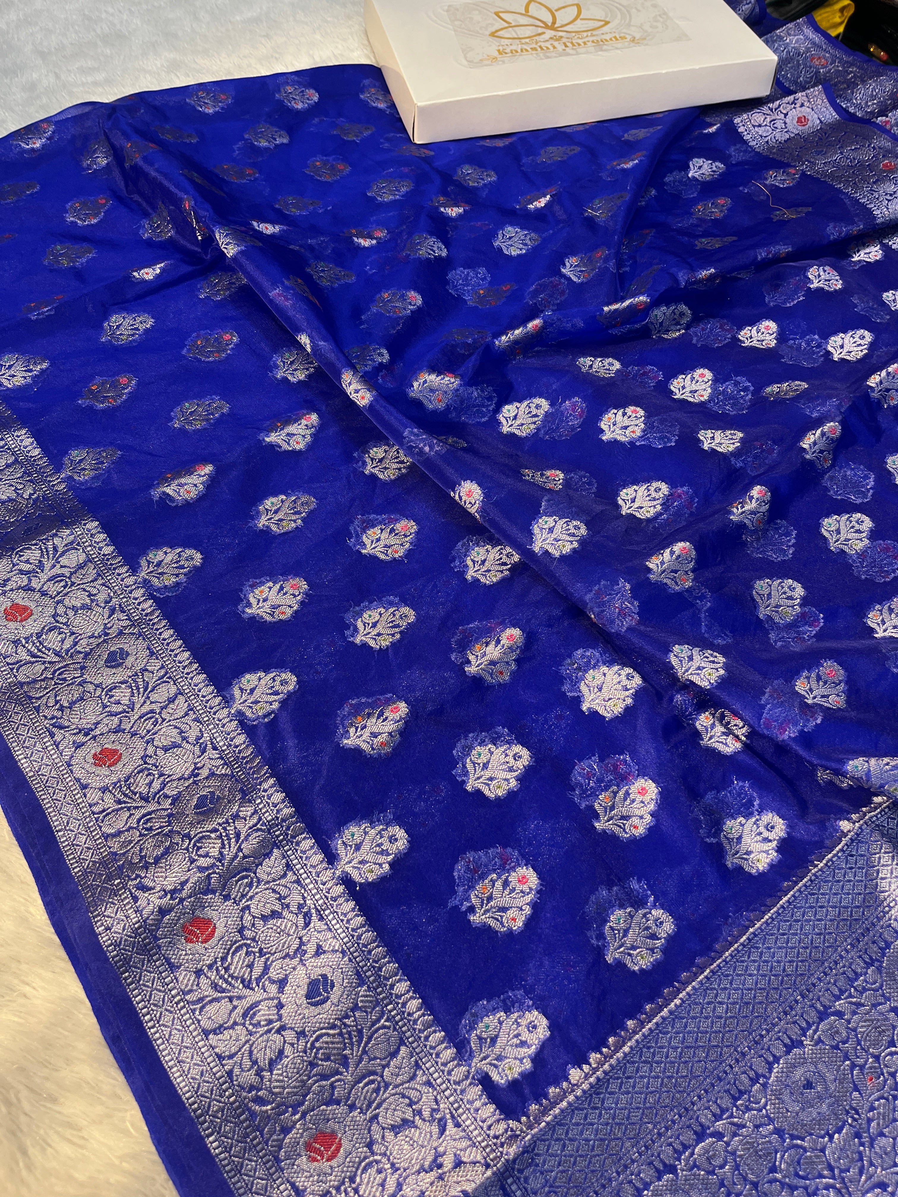 Kora Organza Raw Mango Saree KR12