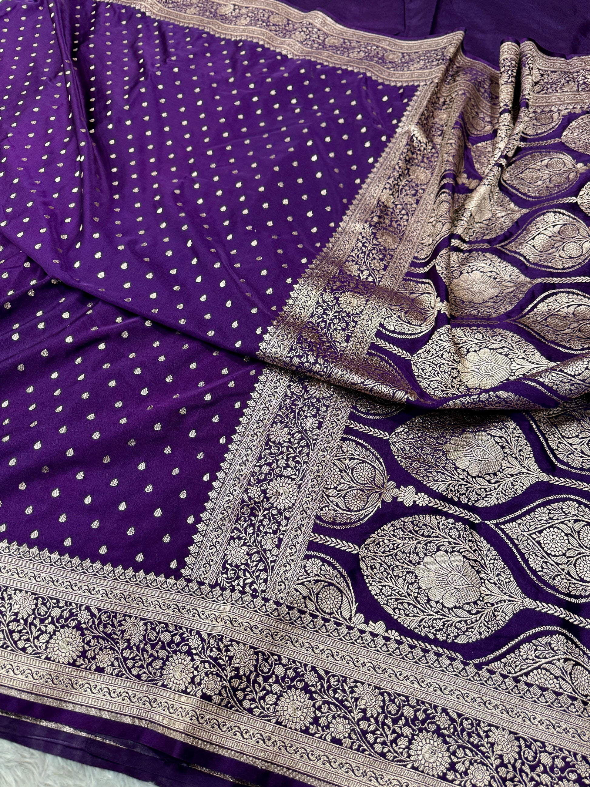 Chunri Mashru Kataan Silk Saree Ms20