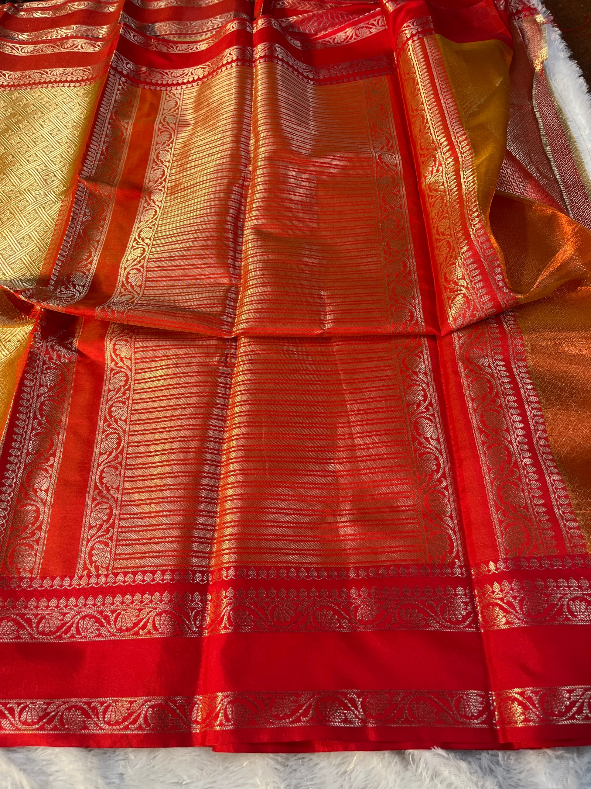 Contrast Tissue Silk Saree Ts26