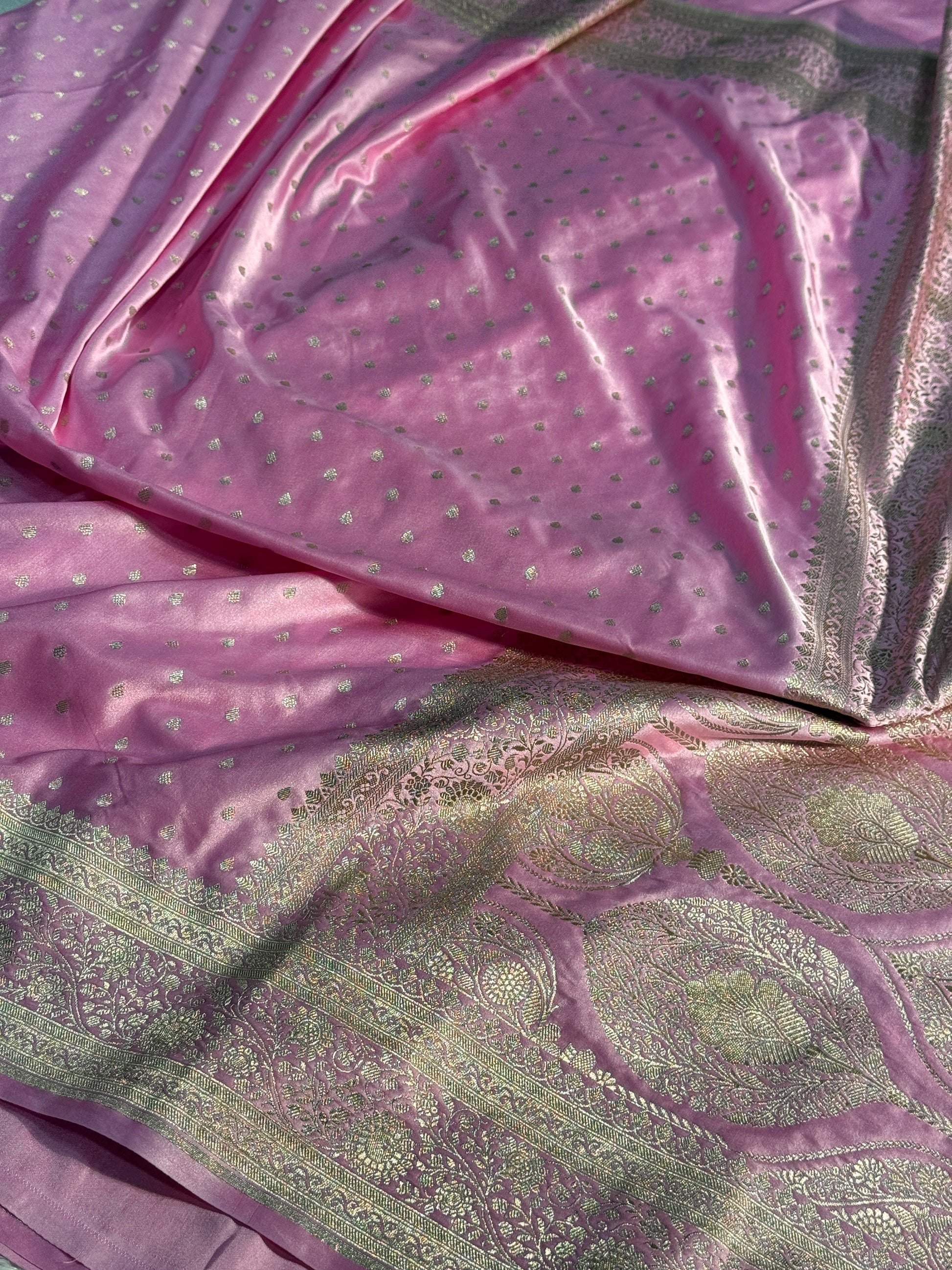 Chunri Mashru Kataan Silk Saree Ms20