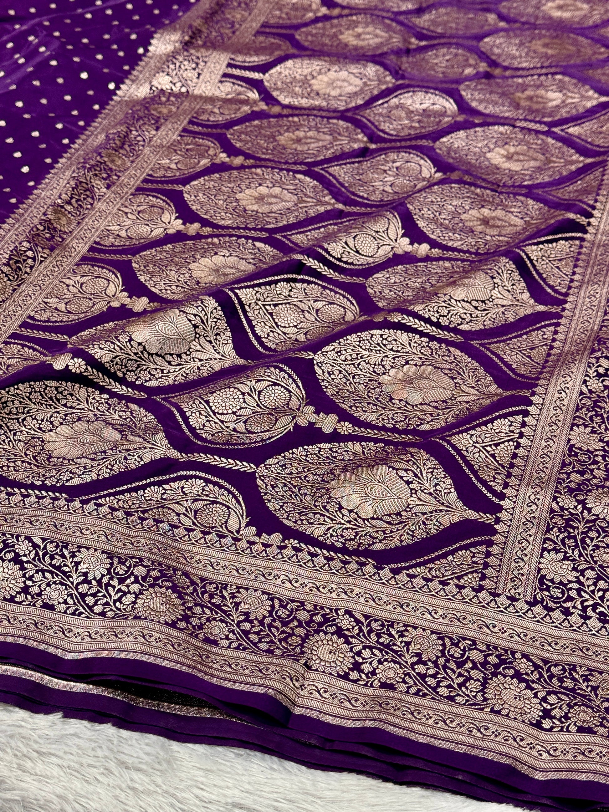 Chunri Mashru Kataan Silk Saree Ms20