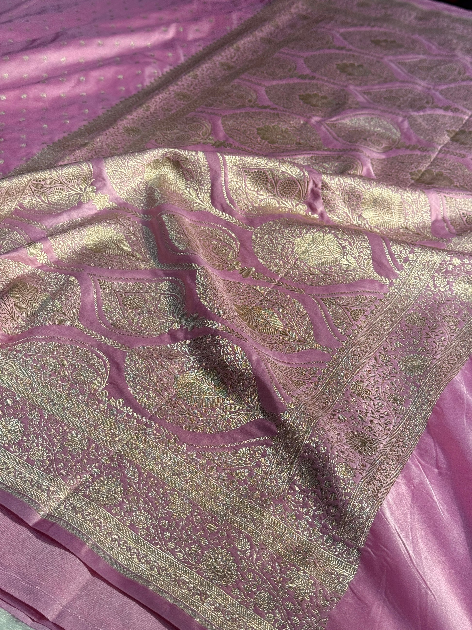 Chunri Mashru Kataan Silk Saree Ms20