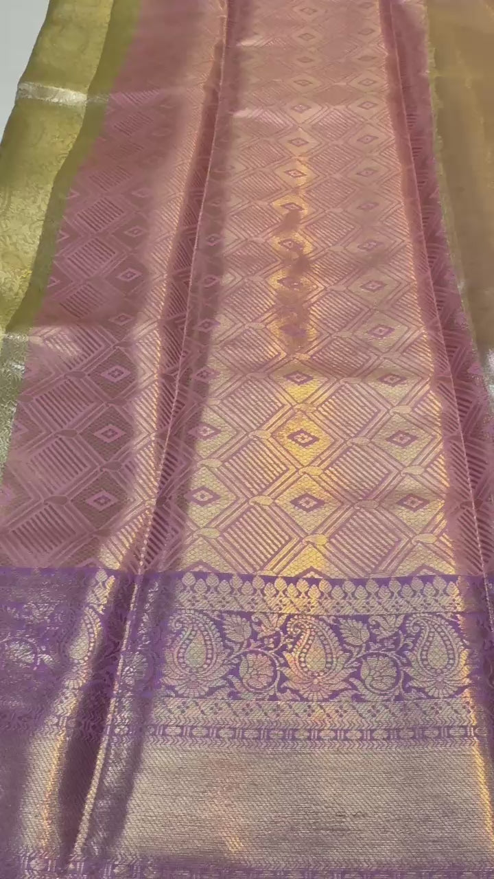 Contrast Kanchi Tissue Silk Saree TS124
