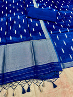 ✨ Banarasi Jacquard Gap Buti HO Silk 3-Piece Unstitched Dress Material MSS19