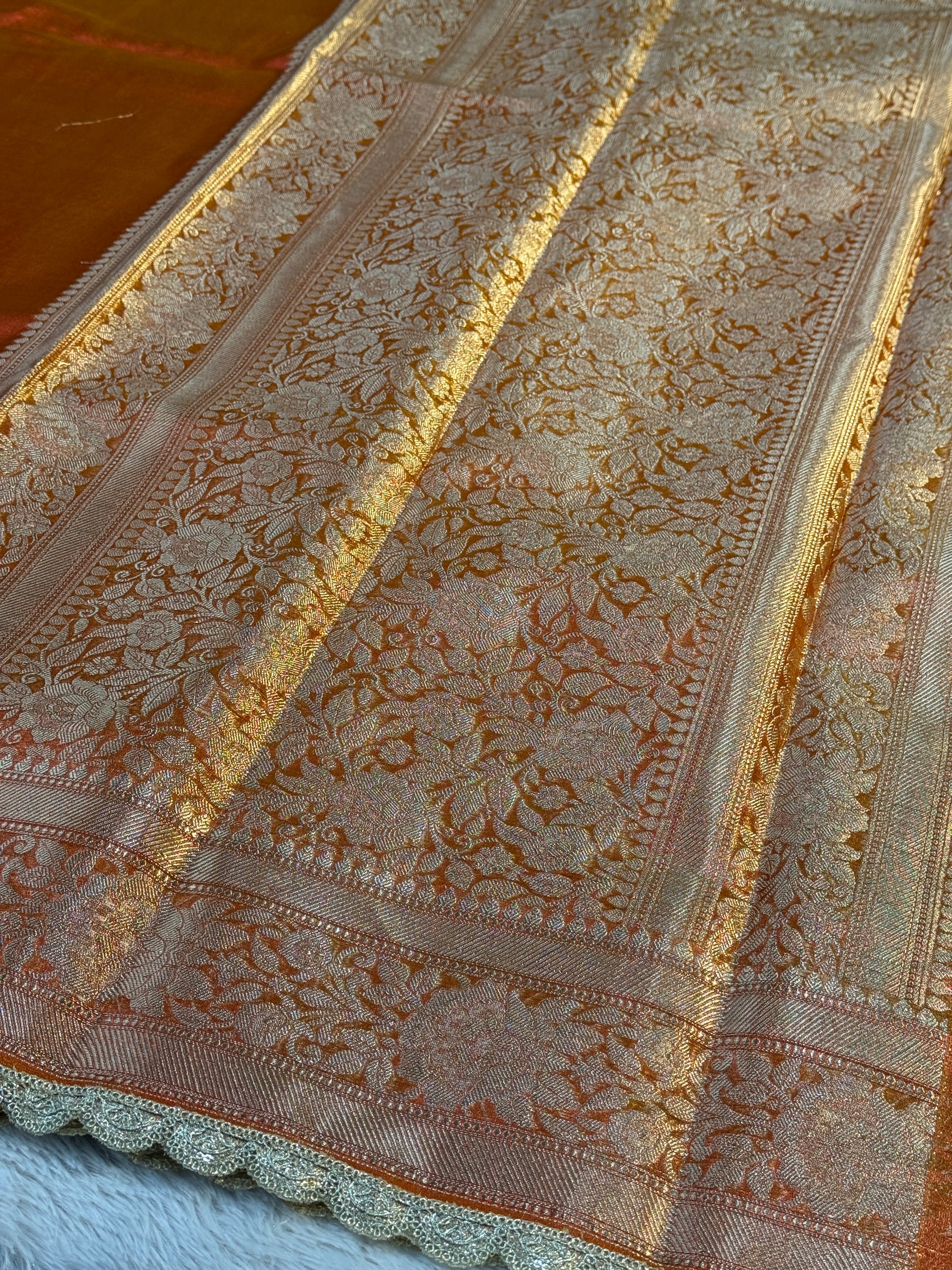 Patch Work Tissue Silk Saree Ts33