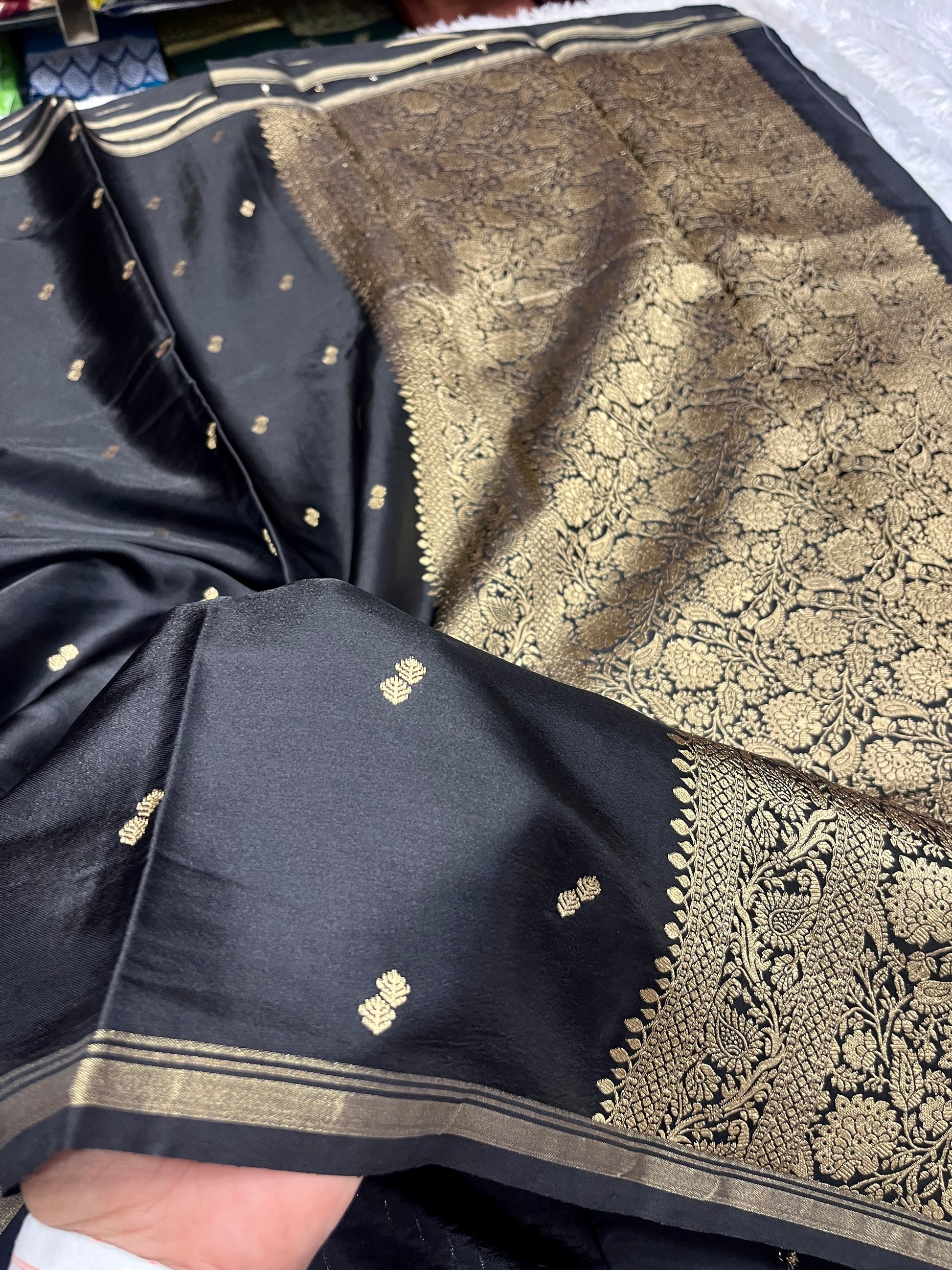 Fancy Tussar Silk Woven Buti Design Saree TS051