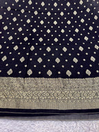 Banarasi Jacquard Zari Georgette Suit Dress – 3 Pc Set MSS24