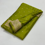 Premium Mashru Kataan Silk Saree with Star Buti Motifs and Luxurious Zari Pallu – MKS410