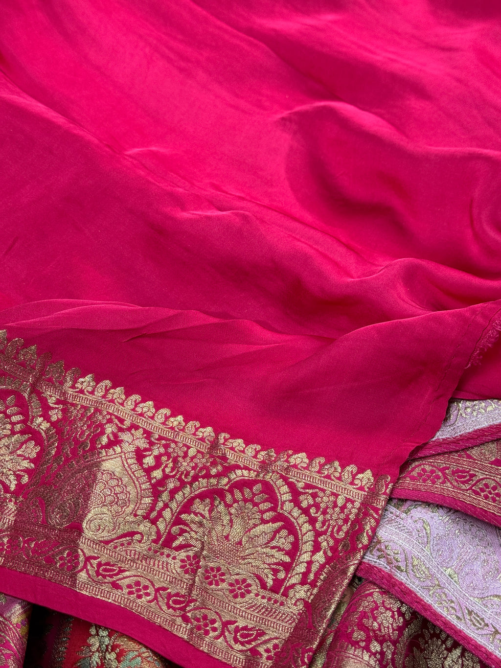 Multicolour Banarasi Modal Silk Saree with All-Over Pashmina Woven Design & Rupa-Sona Zari PSM12