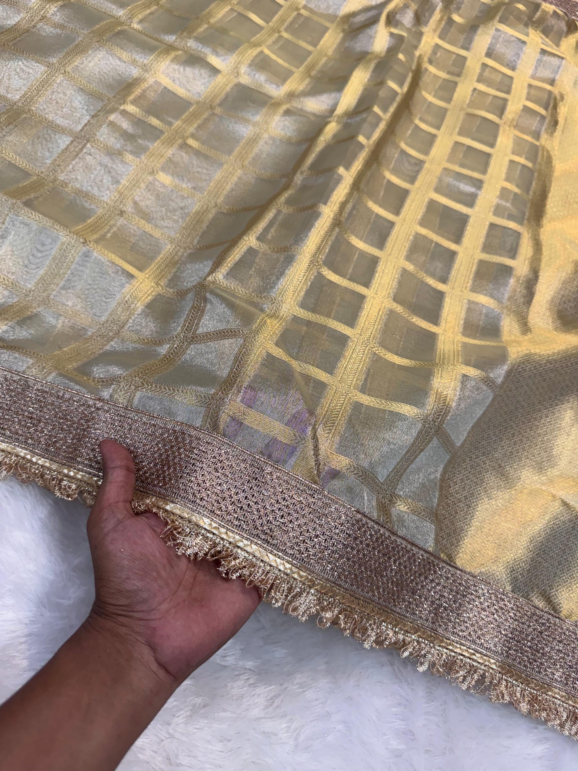 Maharani Tissue silk banarsi Patch Work Saree TSN01