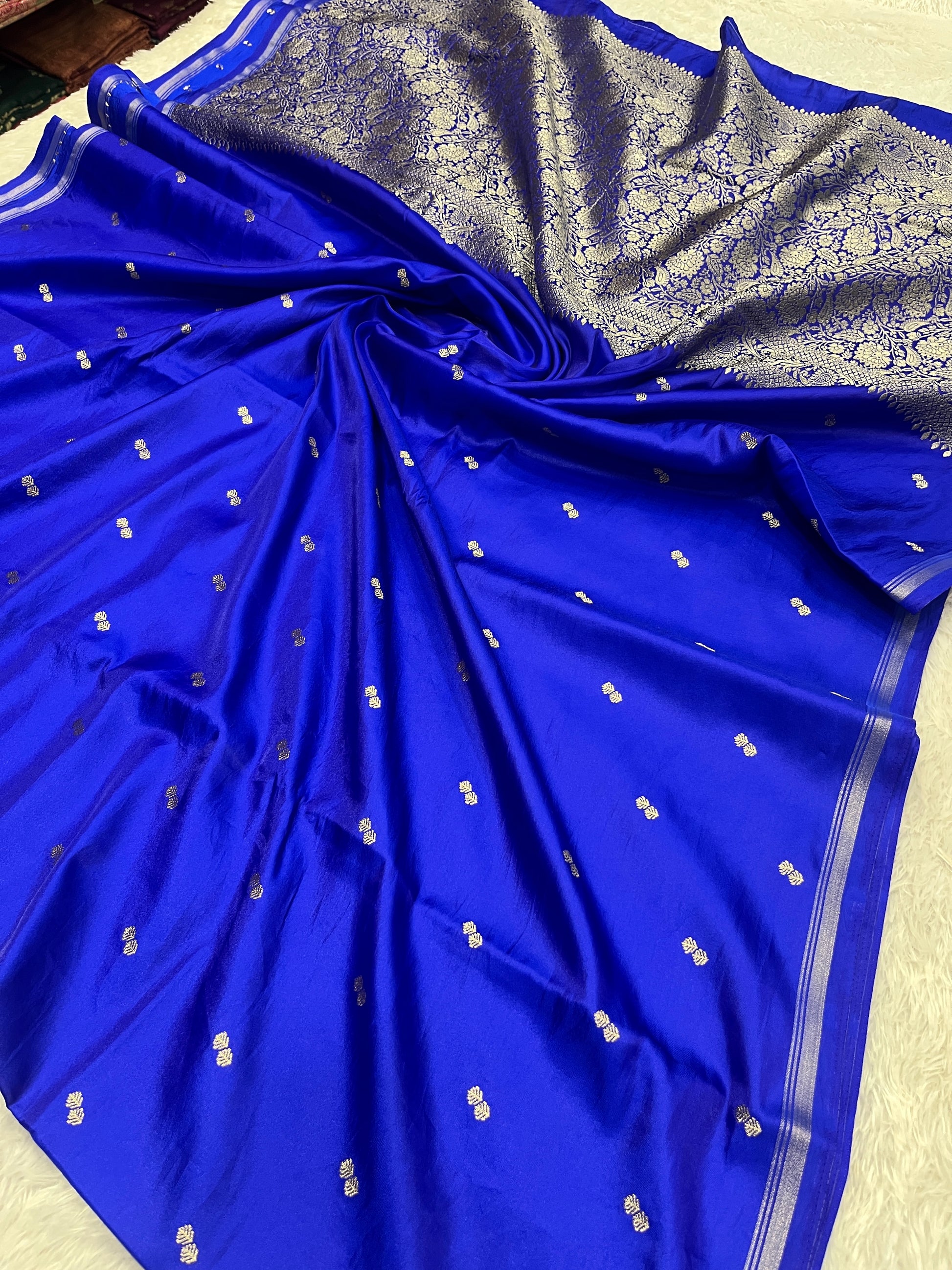 Fancy Tussar Silk Woven Buti Design Saree TS051