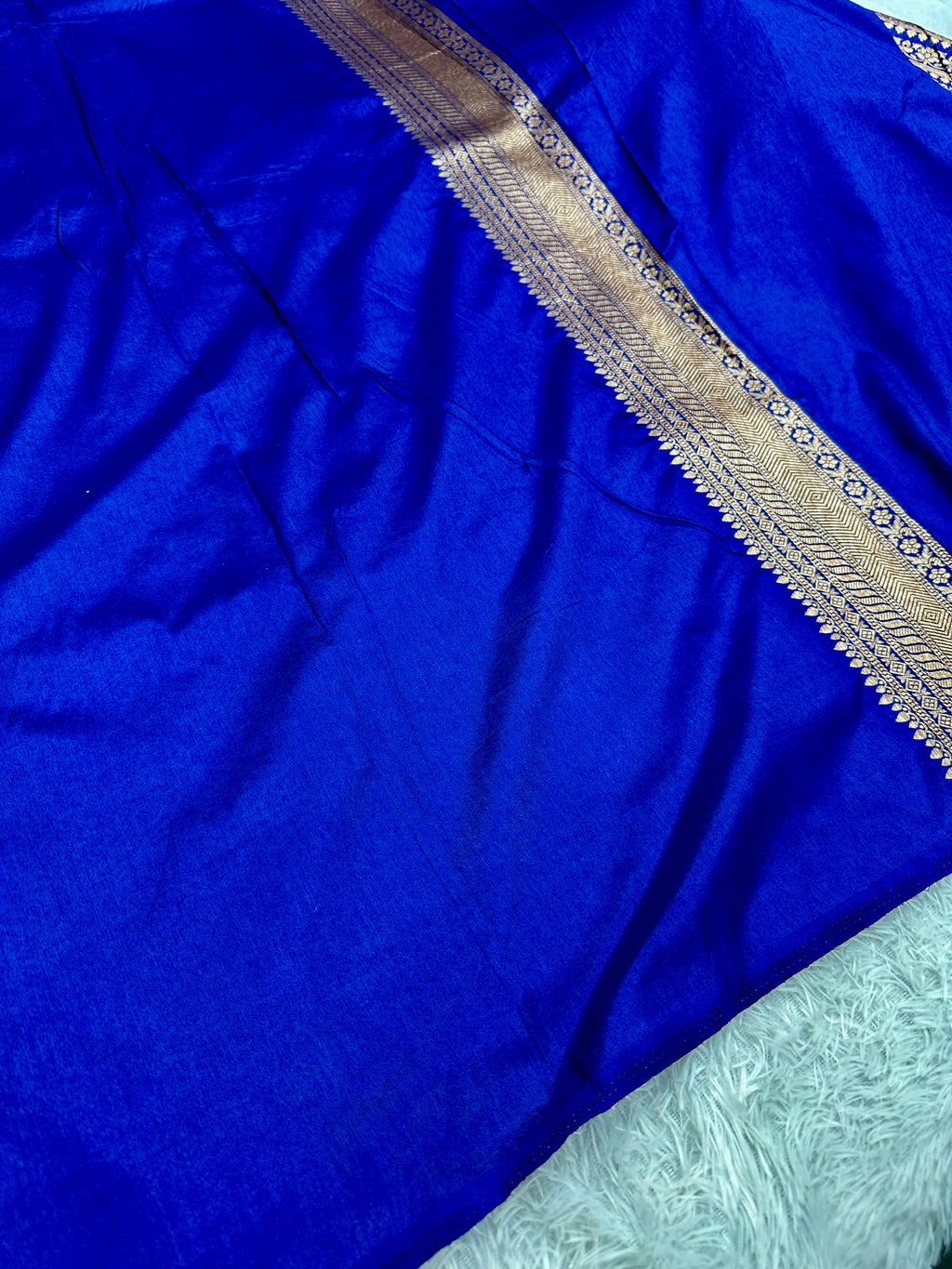 Banarasi Dupion Silk Saree with Embossed Antique Zari Weaving & Rich Antique Zari Pallu | STF57