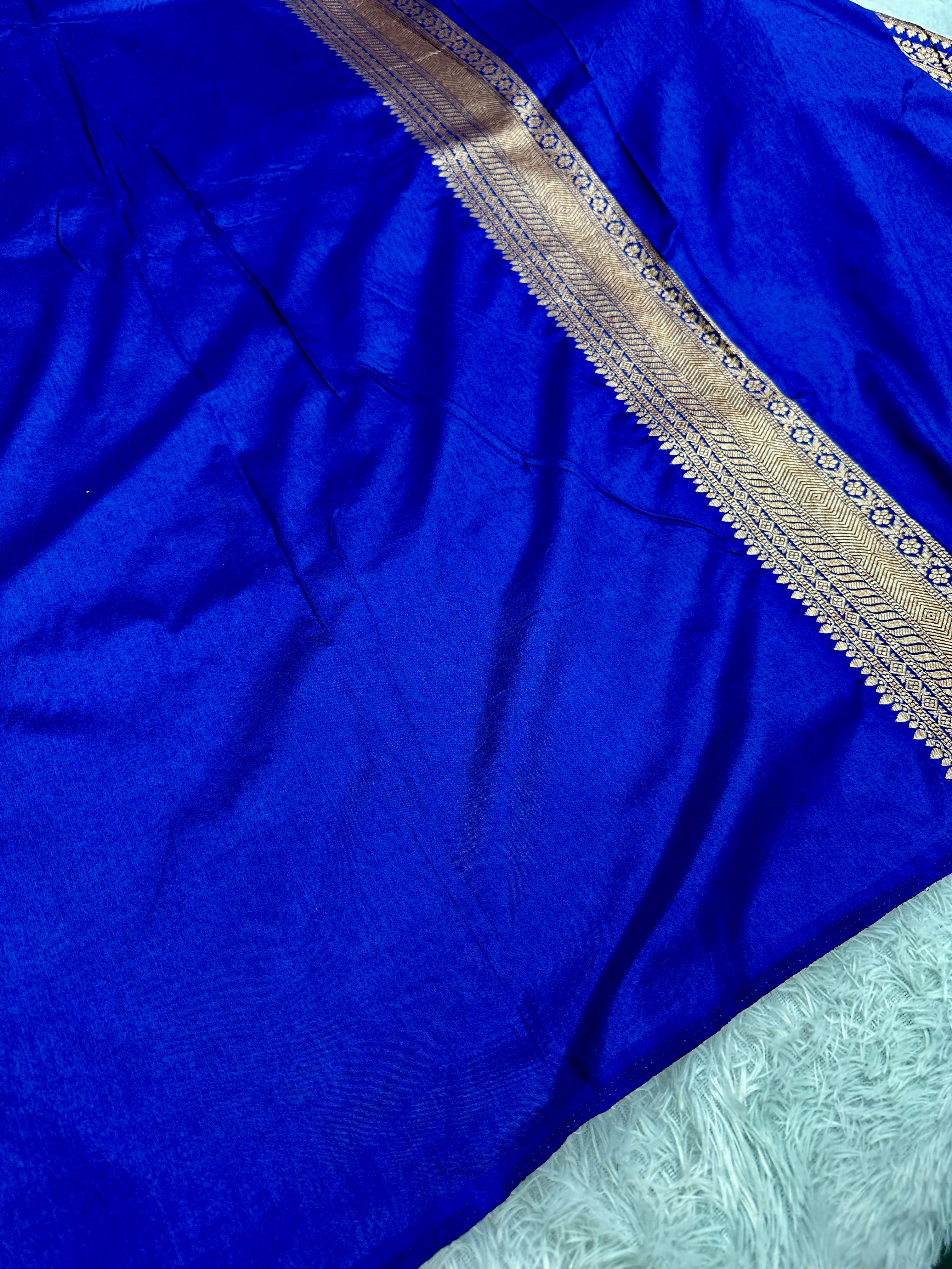 Banarasi Dupion Silk Saree with Embossed Antique Zari Weaving & Rich Antique Zari Pallu | STF57