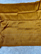 Mustard Yellow Banarasi Dupion Silk Saree with Embossed Antique Zari Weaving & Rich Antique Zari Pallu | STF61