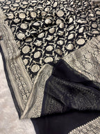 Banarsi Pure Natural Georgette Jaal Design Pattern VSG01