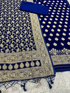 Banarasi Jacquard Zari Georgette Suit Dress – 3 Pc Set MSS21