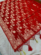 ✨ Banarasi Jacquard Gap Buti HO Silk 3-Piece Unstitched Dress Material MSS26