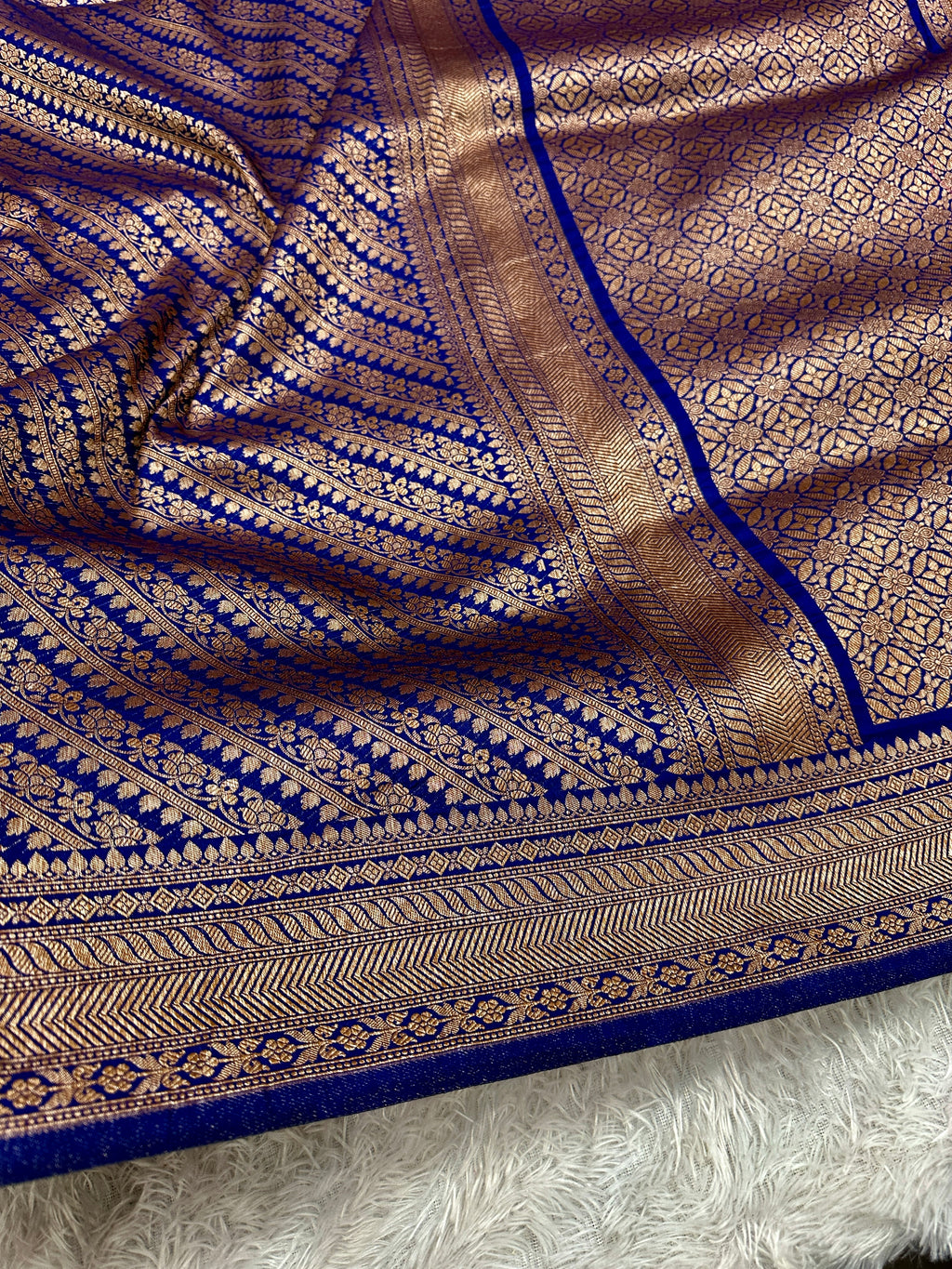 Banarasi Dupion Silk Saree with Embossed Antique Zari Weaving & Rich Antique Zari Pallu | STF57