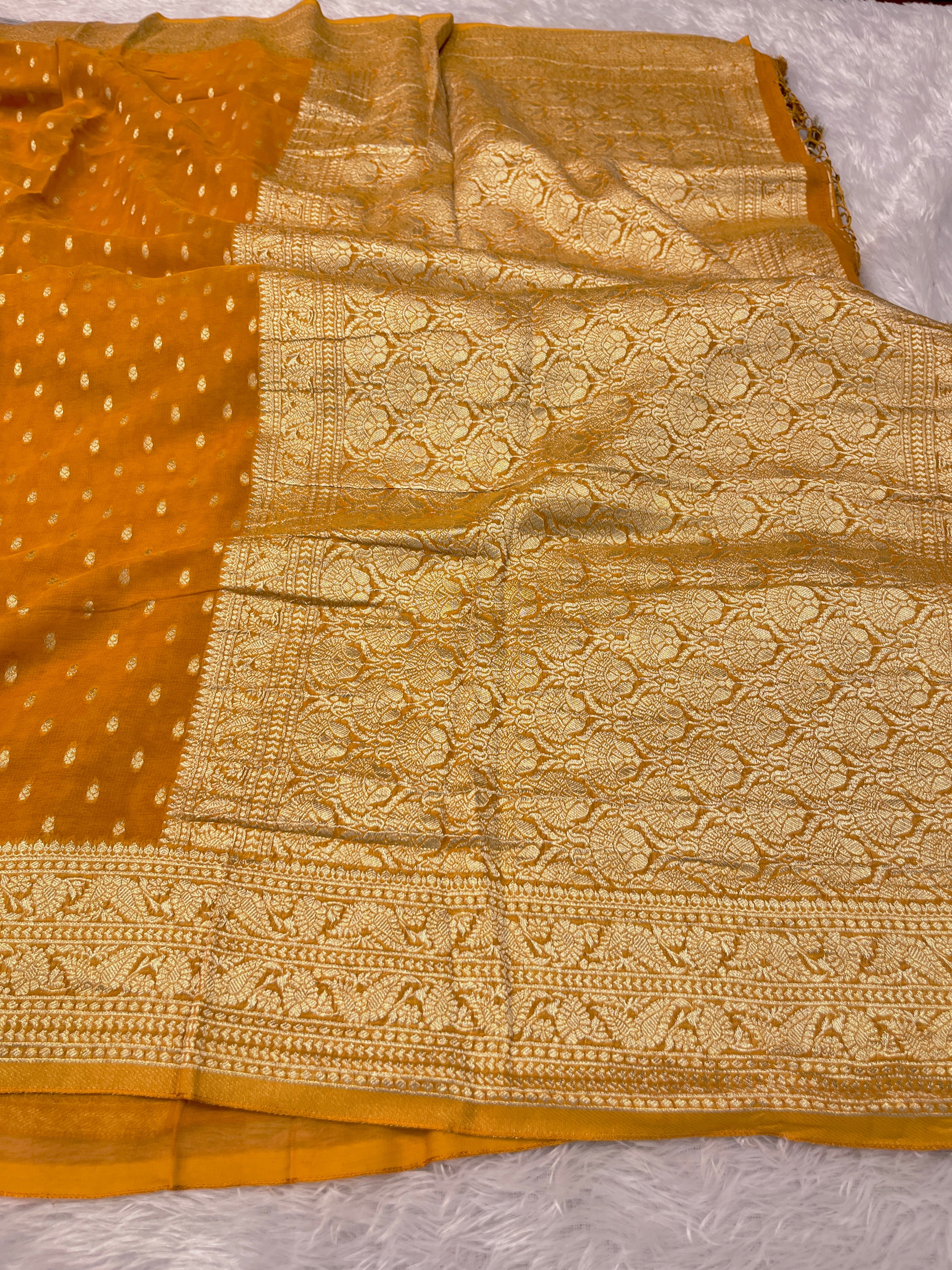 Banarsi Pure Natural Georgette Traditional chunni Design VSG03