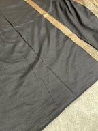 Black Banarasi Dupion Silk Saree with Embossed Antique Zari Weaving & Rich Antique Zari Pallu | STF90