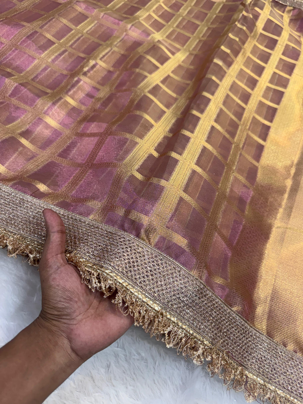 Maharani Tissue silk banarsi Patch Work Saree TSN01