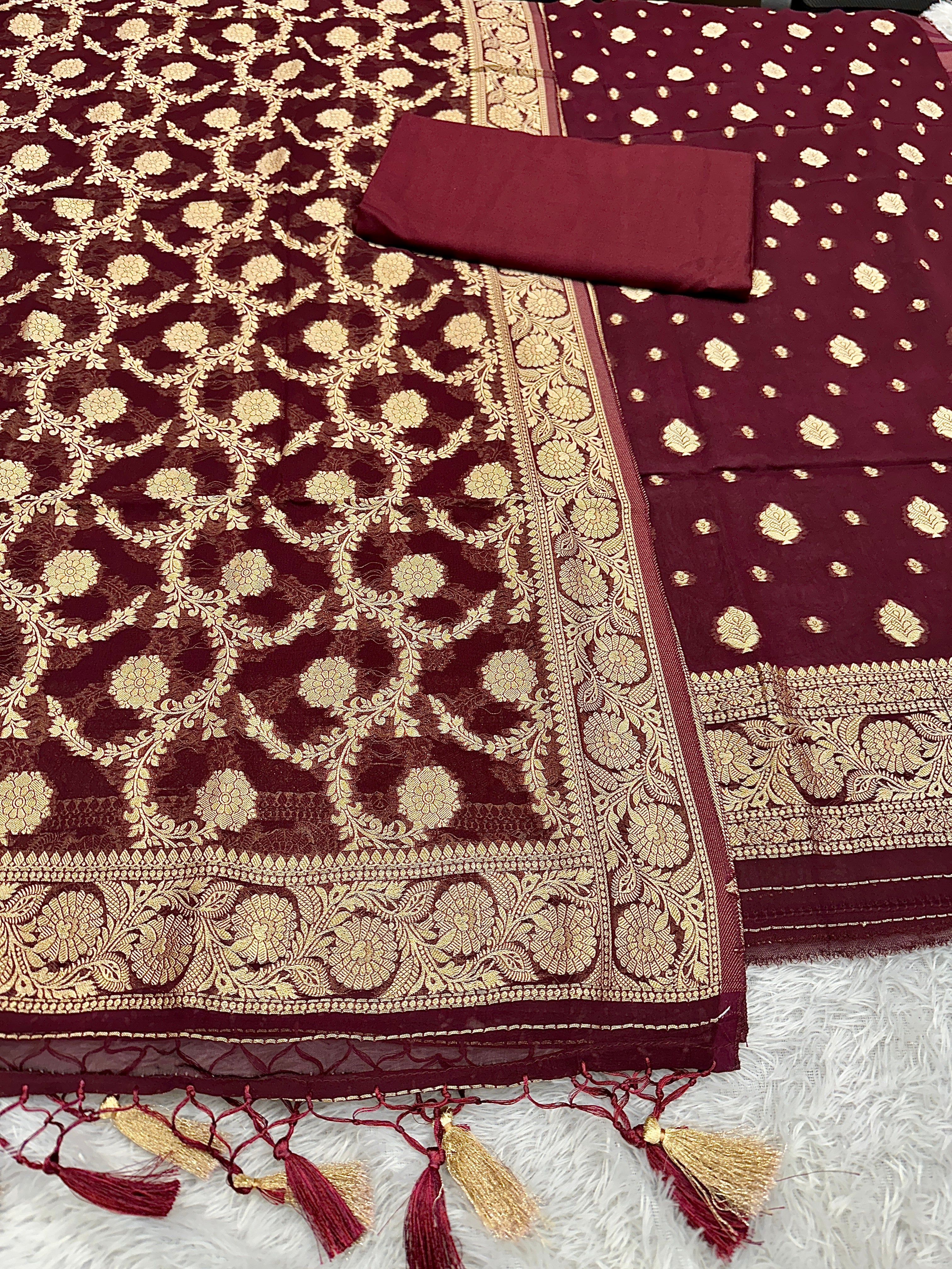 ✨ Banarasi Viscose Georgette Suit Set ✨VSS11