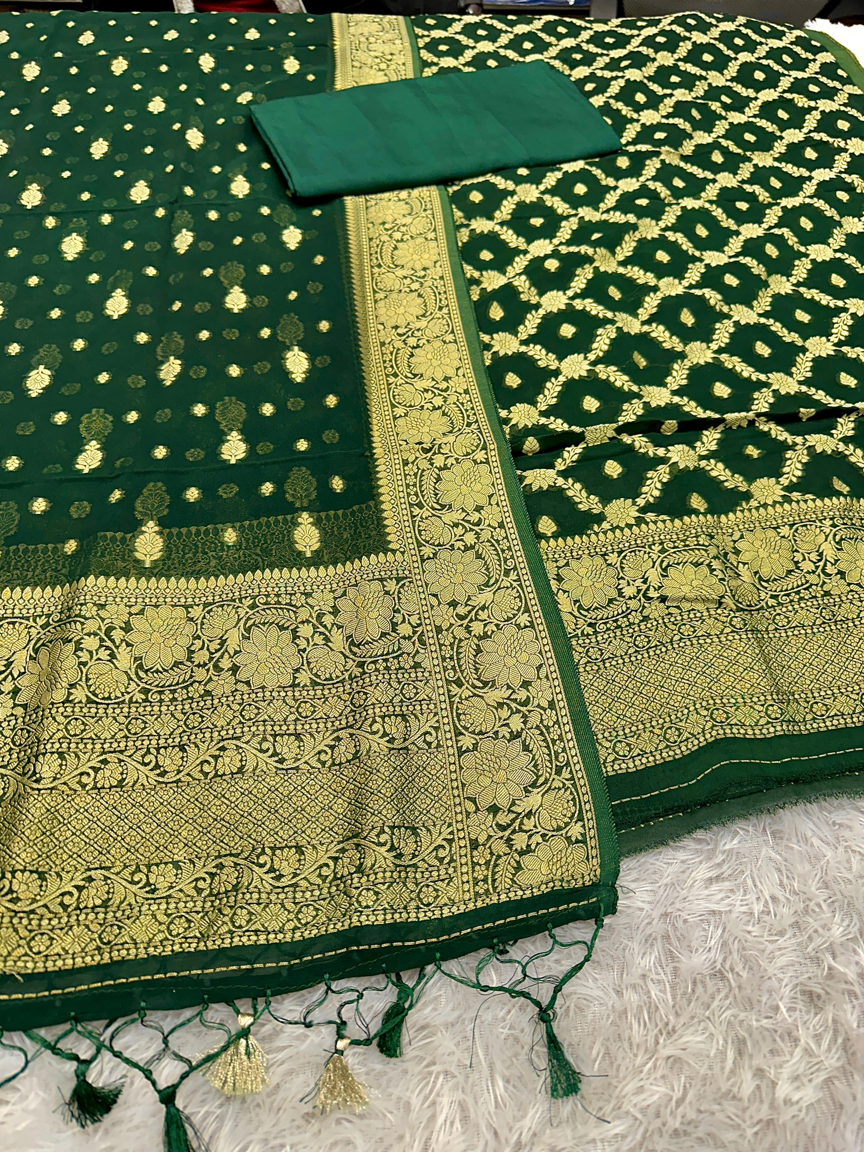 ✨ Banarasi Viscose Georgette Suit Set ✨VSS12