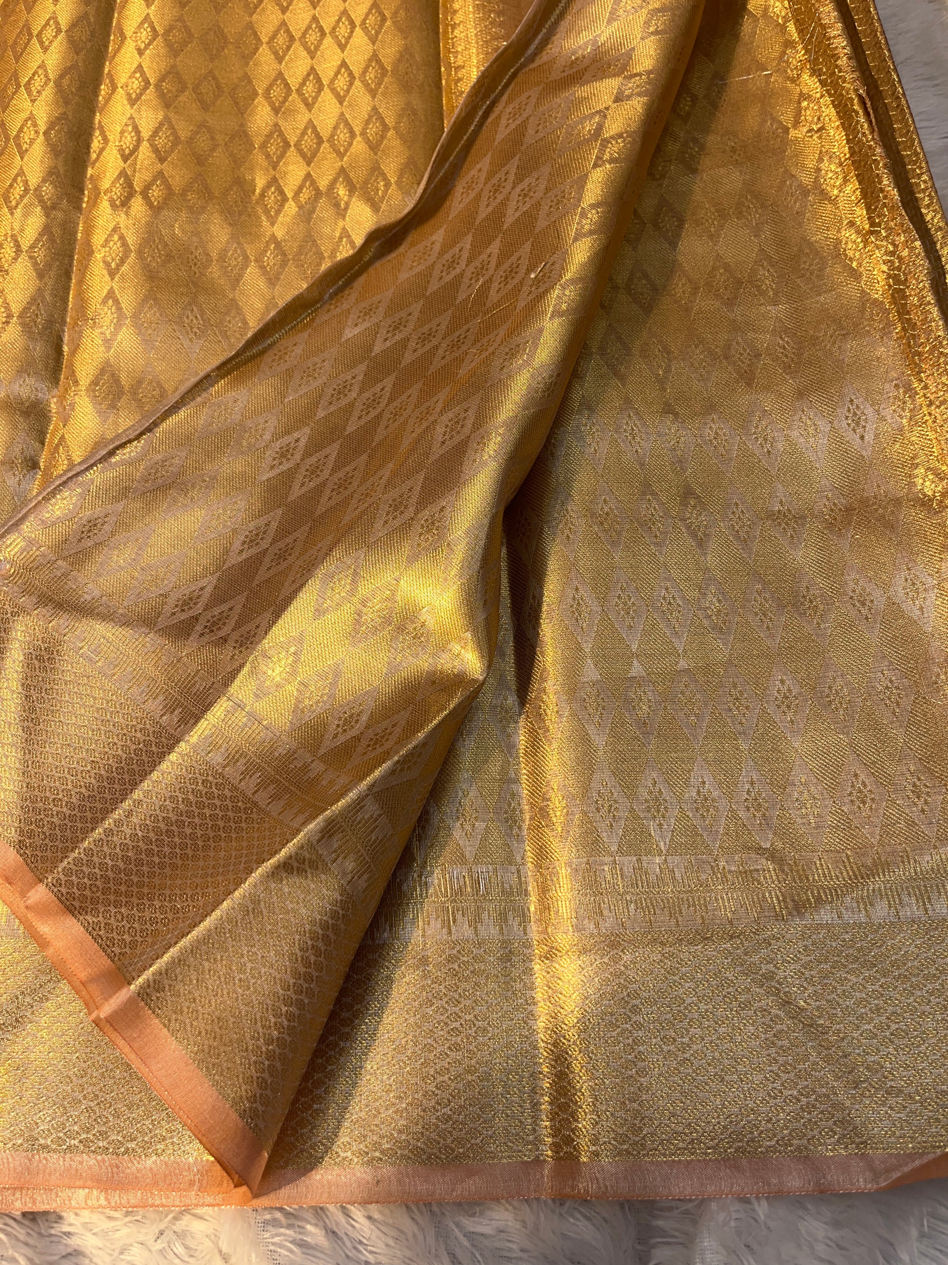 Glass Tissue Ambossed Saree Ts31