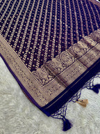 Banarasi Jacquard Zari Georgette Suit Dress – 3 Pc Set MSS23