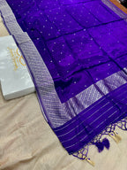 ✨ Banarasi Jacquard Gap Buti HO Silk 3-Piece Unstitched Dress Material MSS22