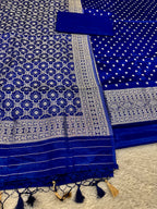 ✨ Banarasi Jacquard Gap Buti HO Silk 3-Piece Unstitched Dress Material MSS17