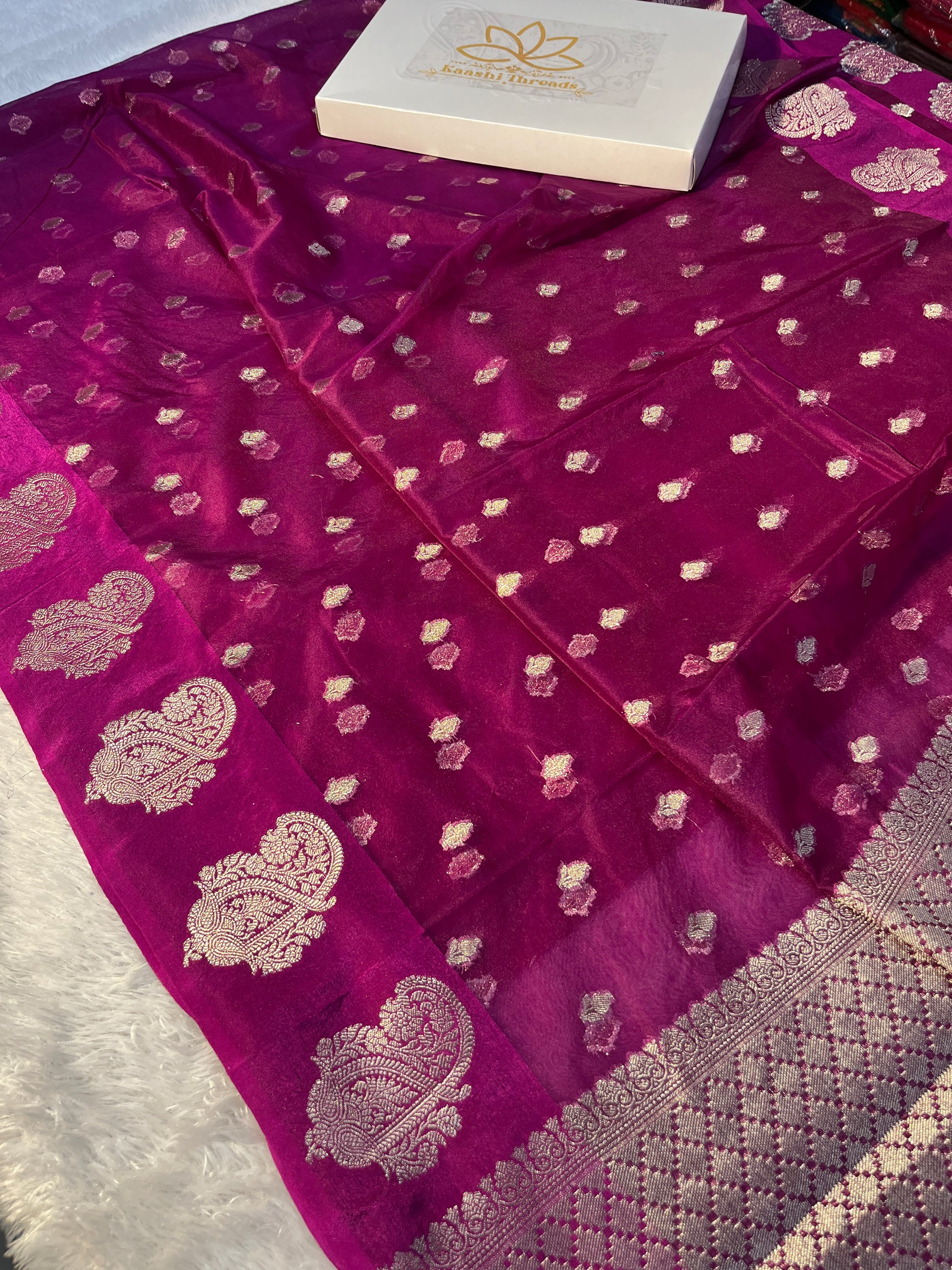 Kora Organza Raw Mango Saree KR11