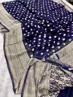 Banarsi Pure Natural Georgette Little flower Buti  Design VSG07