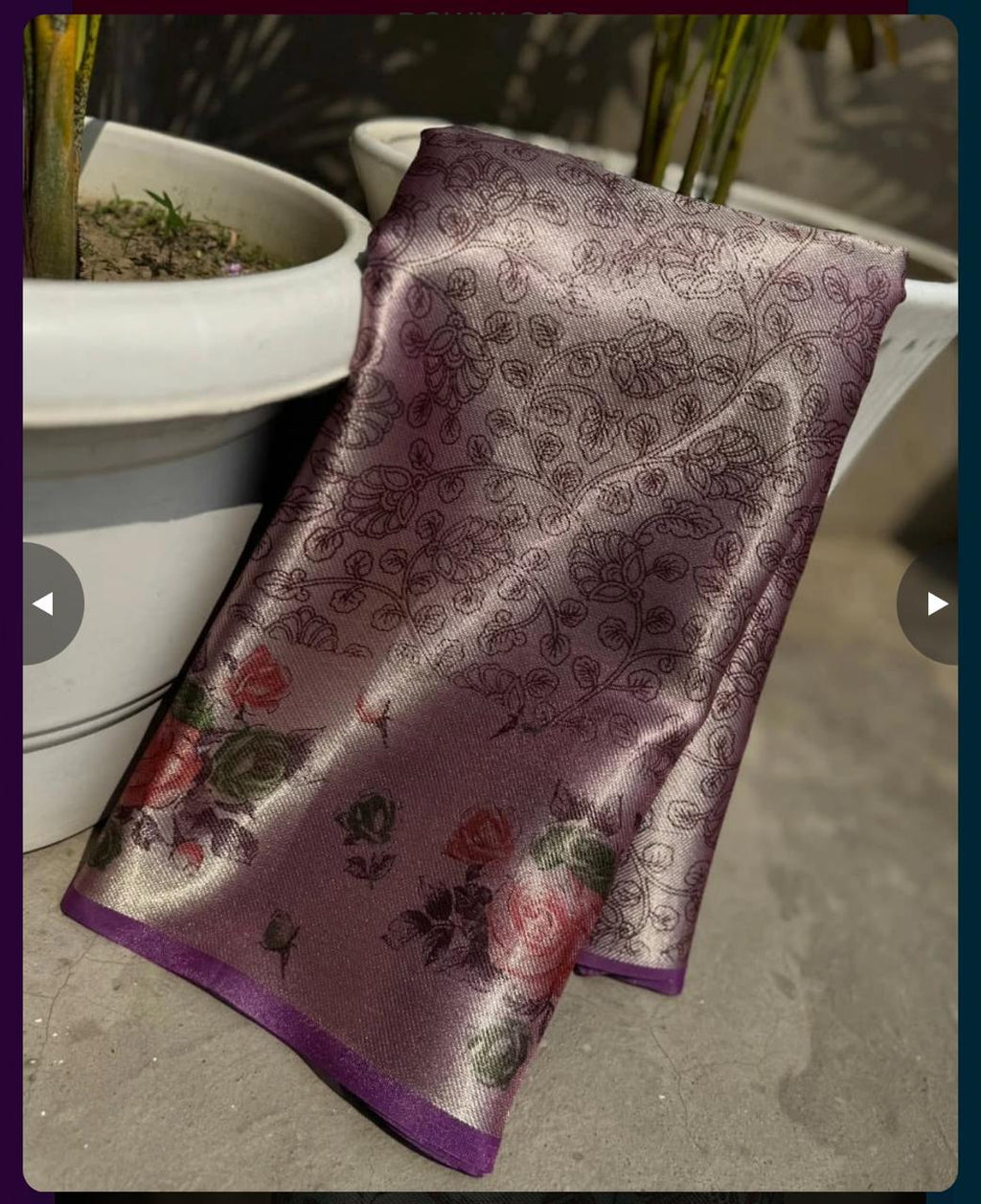 Print Tissue Silk Saree TS122