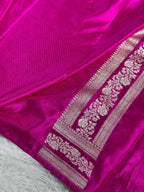 Coffee Brown & Dark Pink Mashru Kataan Silk Saree MKS361