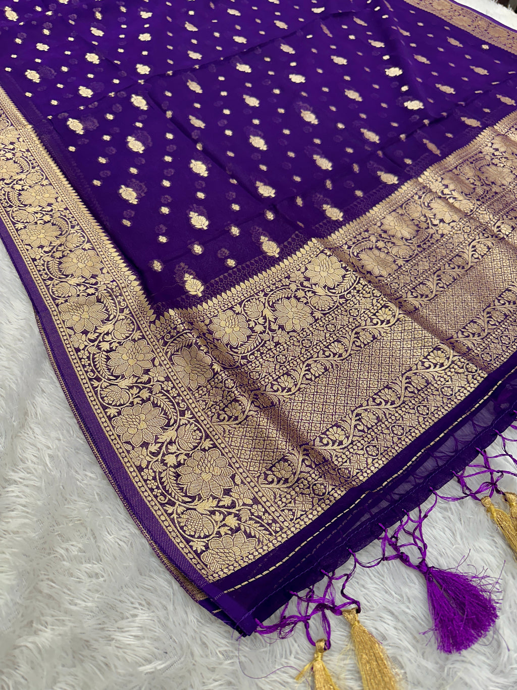 ✨ Banarasi Viscose Georgette Suit Set ✨VSS12
