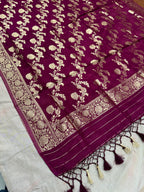 ✨ Banarasi Jacquard Gap Buti HO Silk 3-Piece Unstitched Dress Material MSS26
