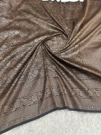 Black Maroon Banarasi Dupion Silk Saree with Embossed Antique Zari Weaving & Rich Antique Zari Pallu | STF104