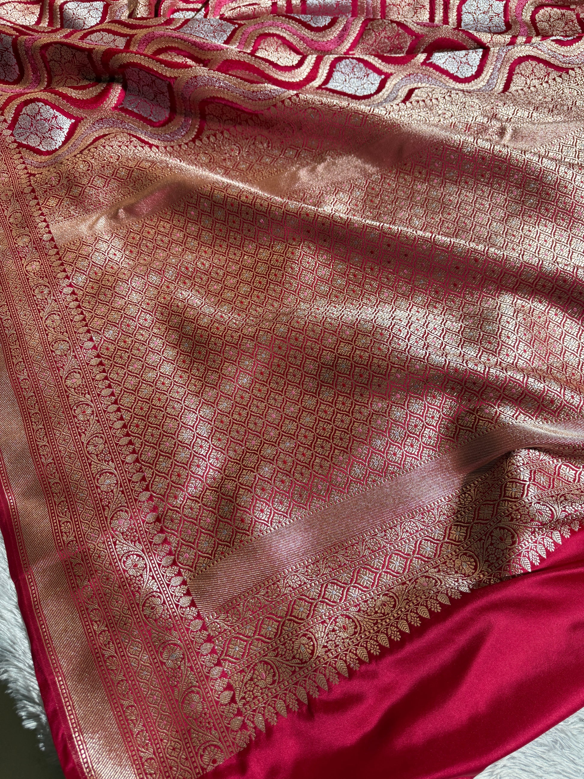 Meenakari Mashru kataan Silk Saree MKS075