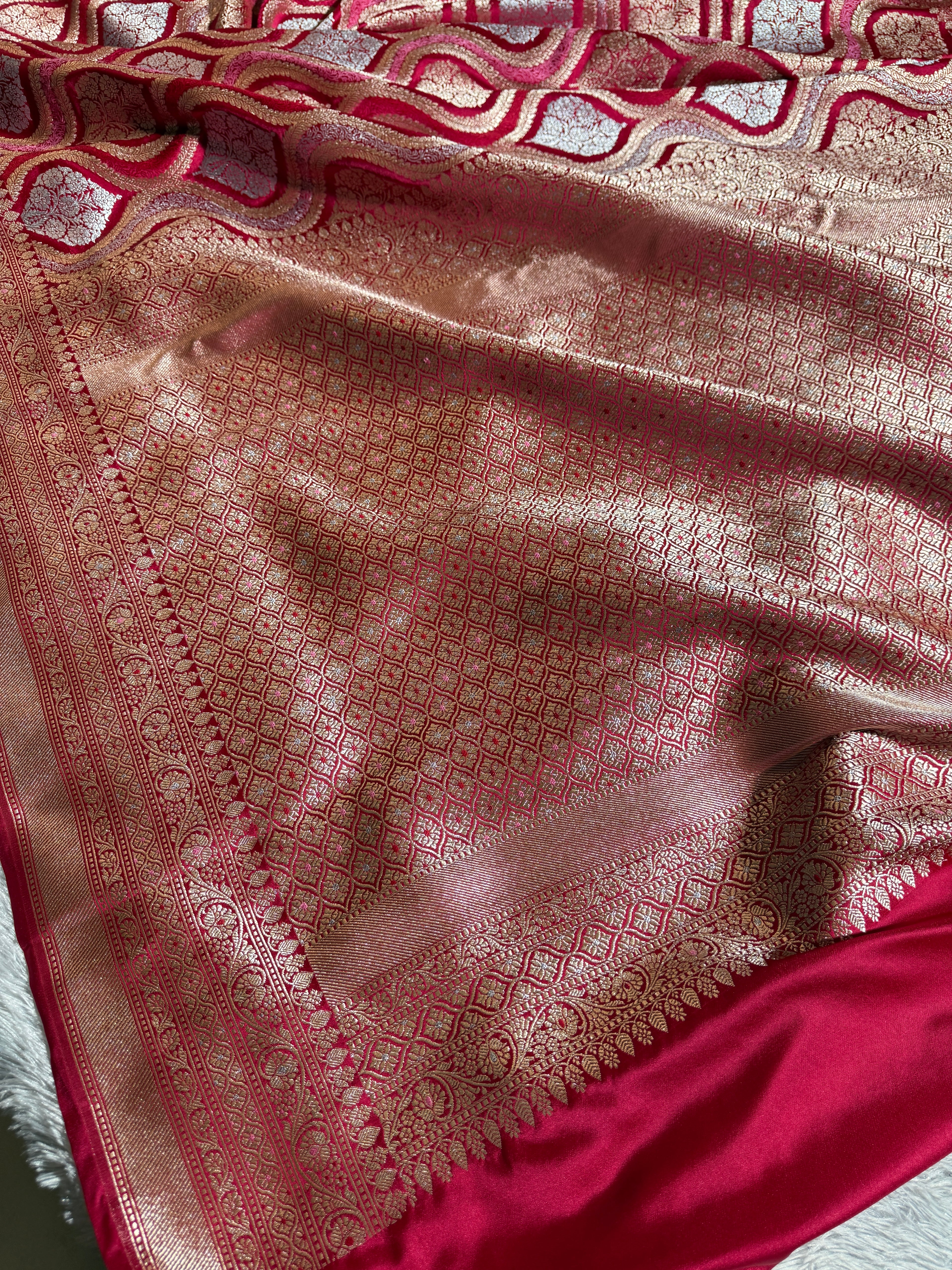 Meenakari Mashru kataan Silk Saree MKS075