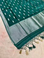 ✨ Banarasi Jacquard Gap Buti HO Silk 3-Piece Unstitched Dress Material MSS19