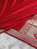 ✨ Mashru Kataan Silk Saree with Tanchoi Woven Pattern, Zari Border & Rich Zari Pallu MKS416
