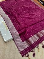 ✨ Banarasi Jacquard Gap Buti HO Silk 3-Piece Unstitched Dress Material MSS22