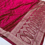 Premium Mashru Kataan Silk Saree with Star Buti Motifs and Luxurious Zari Pallu – MKS410