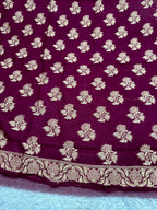 Banarasi Jacquard Zari Georgette Suit Dress – 3 Pc Set MSS22