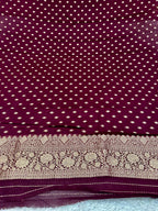 Banarasi Jacquard Zari Georgette Suit Dress – 3 Pc Set MSS25