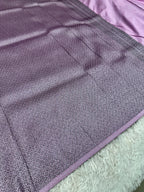 STF56 – Elegant Lavender Dupion Saree with Embossed Square Woven Designs