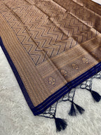 Banarasi Soft Silk 3 Piece Ladies Suit with Antique Zari Woven Work – MSS27