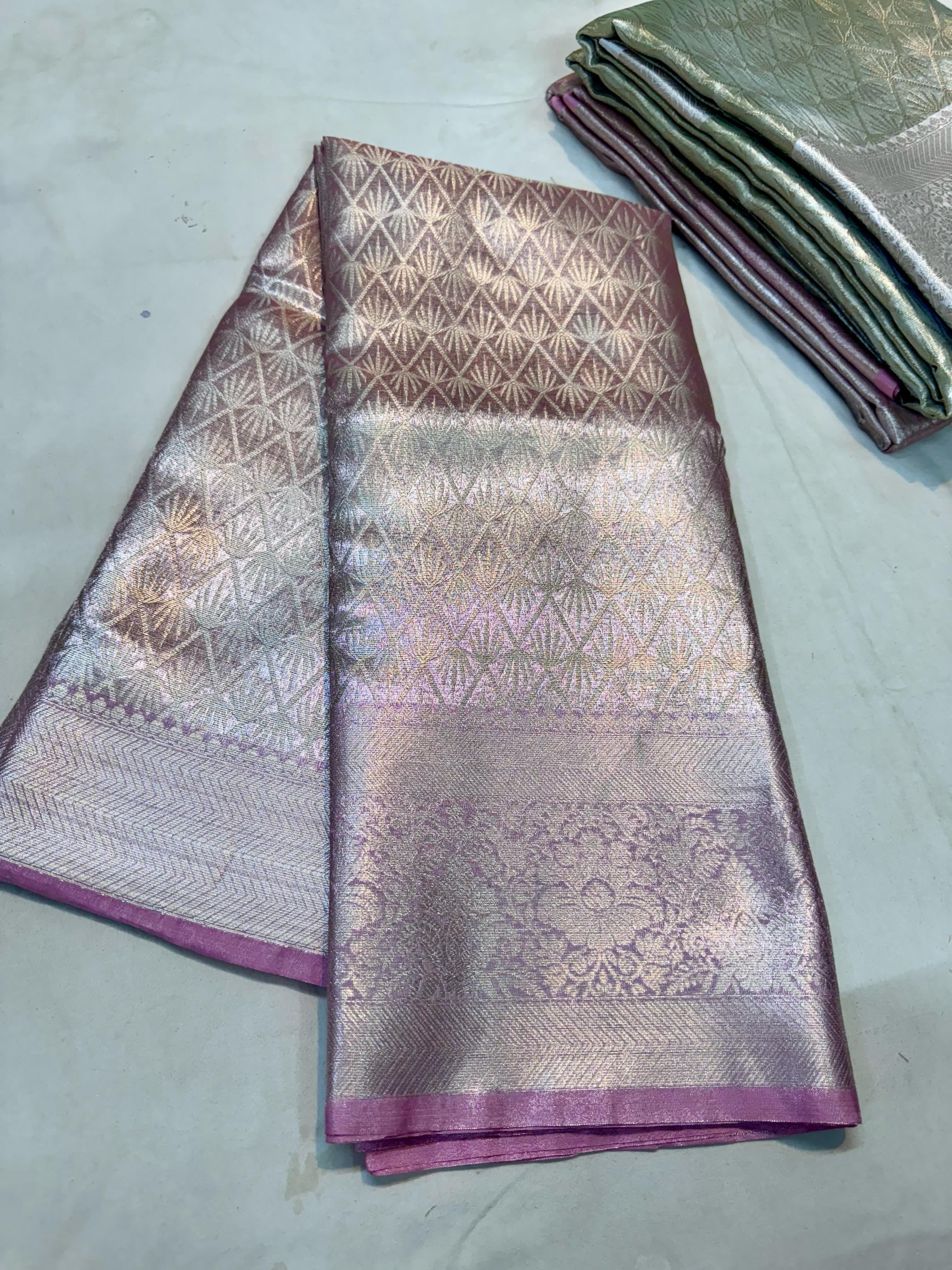 Light Colours tissue Silk Saree Ts121