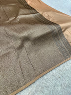 STF53 – Royal Pitch Dupion Saree with All-Over Floral Woven Designs